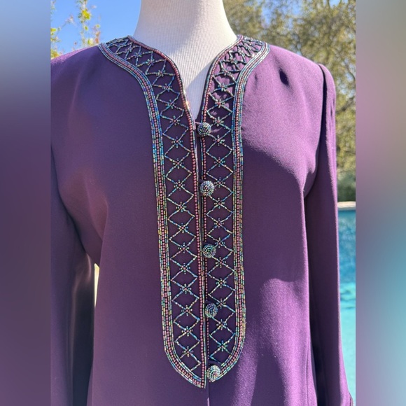 Vintage Valerie Stevens Evening evening skirt and beaded jacket set - size 8 - Picture 5 of 8